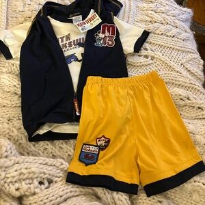 Disney Yellow Kids Short set with Mickey Patch